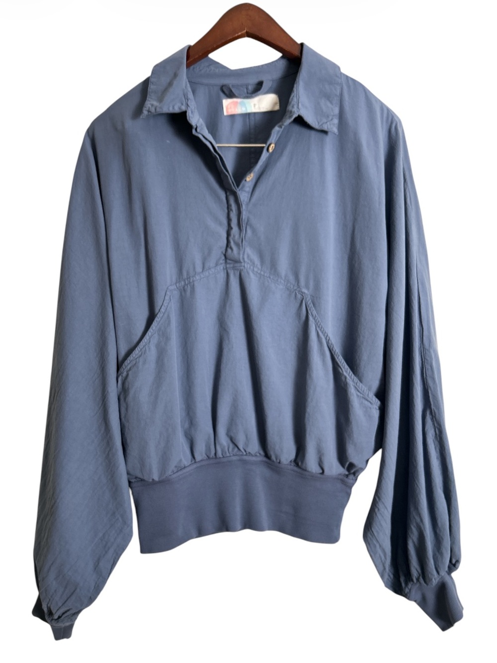 Free People Haru Pullover Blue Top Size M